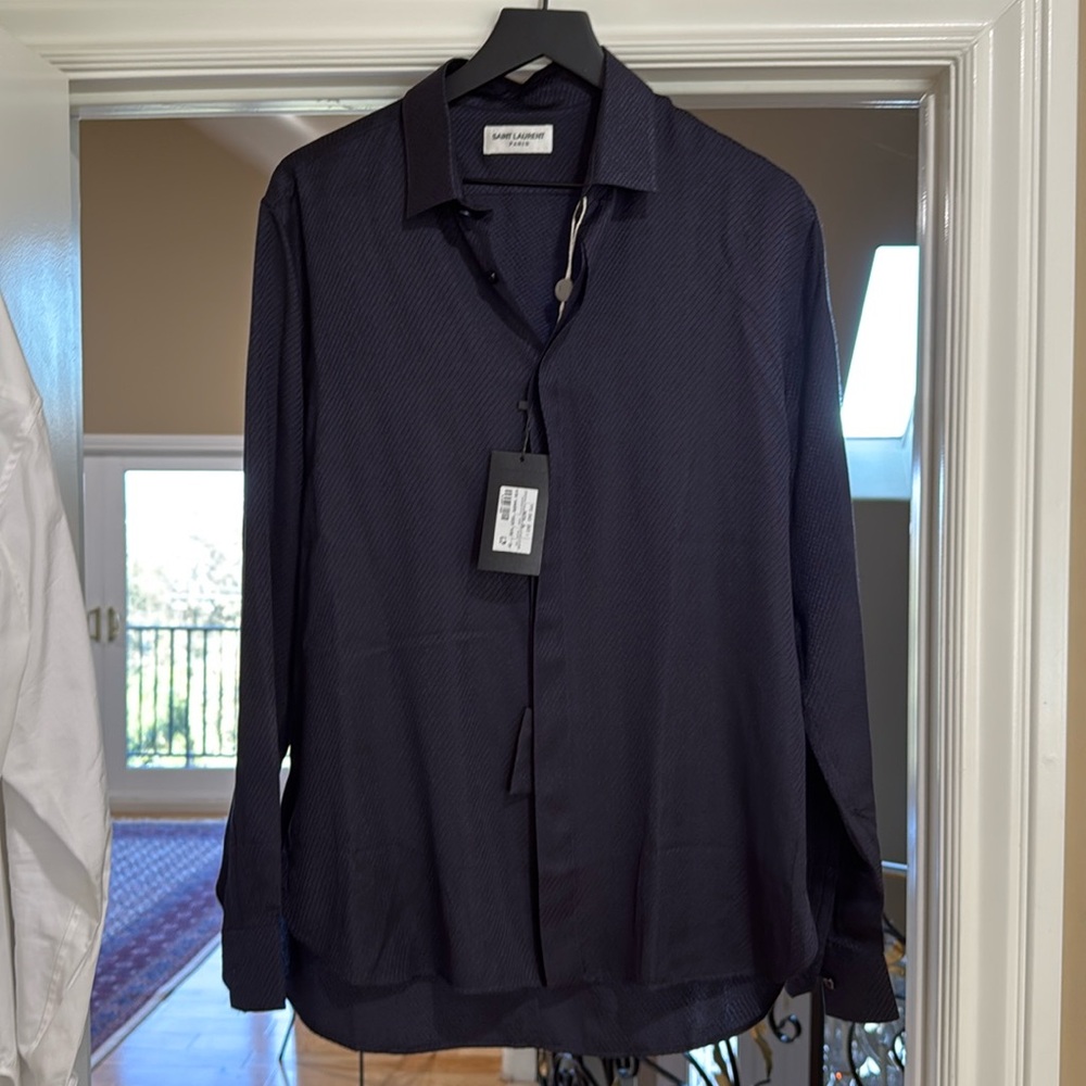Saint Laurent Men’s Button Up Shirt - 39cm